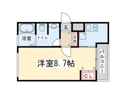 キャピトル新大阪(1K/3階)の間取り写真