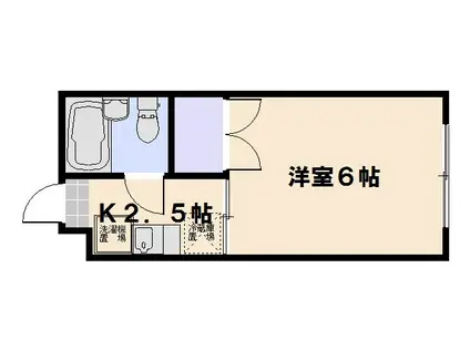 BM-8ビル(1K/2階)の間取り写真