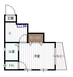 スターハウス(1K/3階)の間取り写真