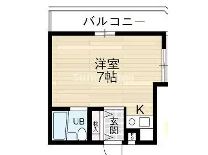 ダイドーメゾン武庫之荘VI(ワンルーム/4階)の間取り写真