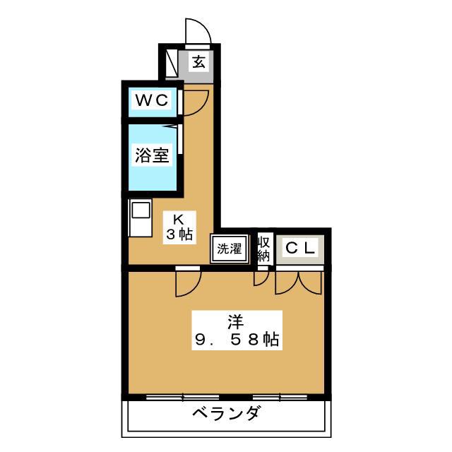 クレオ舞浜(1K/2階)の間取り写真