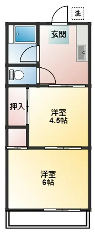 卯木ハイツ 2階階 間取り