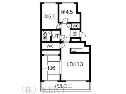 デイトナ(3SLDK/1階)の間取り写真