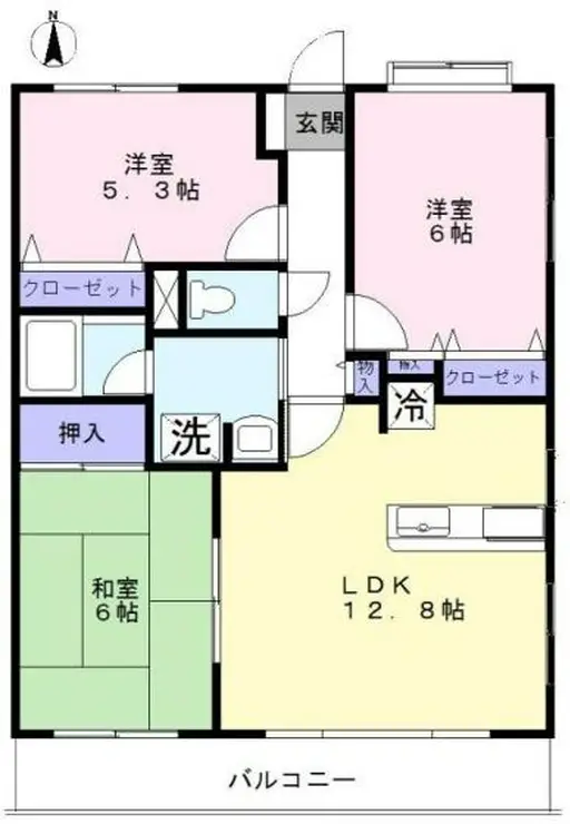 ビューフレア片町 5階階 間取り