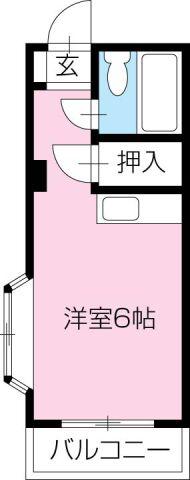 ＪＲ徳島線 徳島駅 徒歩23分 3階建 築37年(ワンルーム/3階)の間取り写真