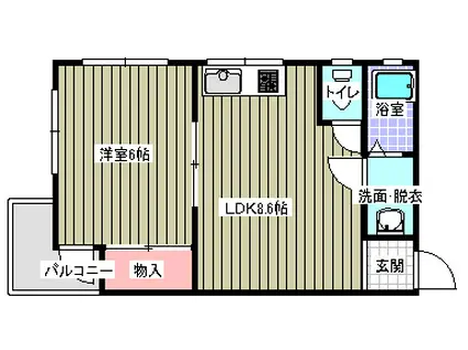 フォーシーズンI(1LDK/4階)の間取り写真