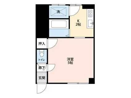 マヌハイツ(1K/3階)の間取り写真