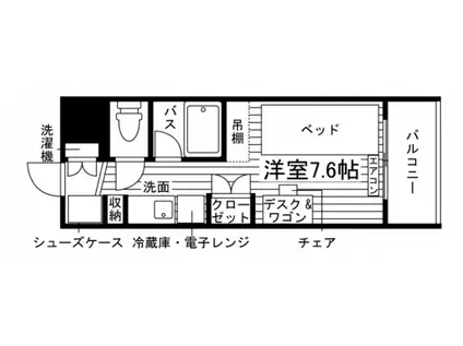 学生会館 アントレノード新板橋(ワンルーム/3階)の間取り写真