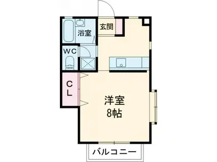 YS CENTURY III(1K/2階)の間取り写真