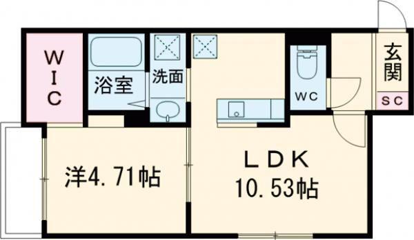 リゾナテラス千歳(1LDK/3階)の間取り写真