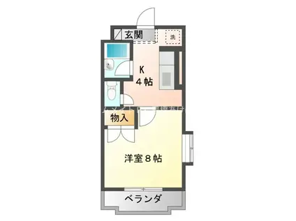 ドゥ プレジール(1K/3階)の間取り写真