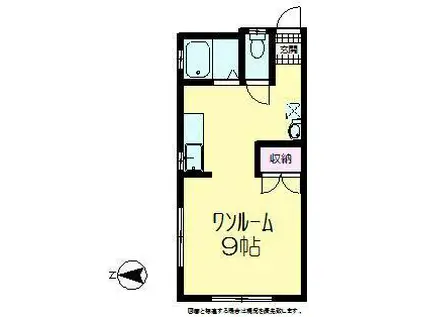 プラザユーカリ(ワンルーム/2階)の間取り写真