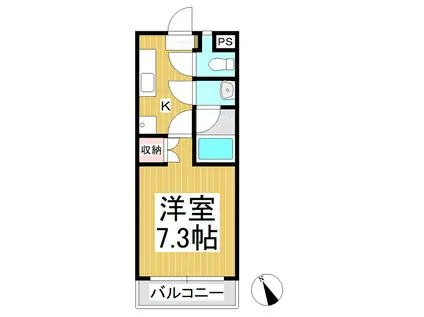 メゾン晩霞 BANKA(1K/3階)の間取り写真