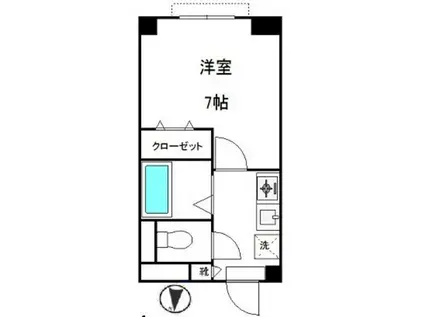 ぺパンシエソワII(1K/1階)の間取り写真
