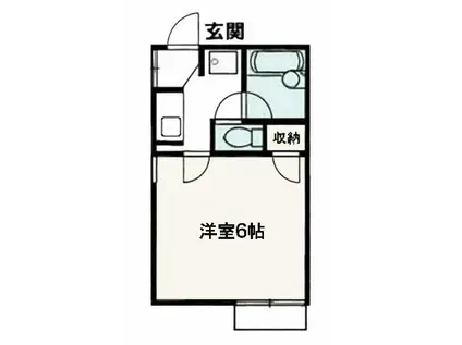 ホワイトレジデンスI(1K/1階)の間取り写真