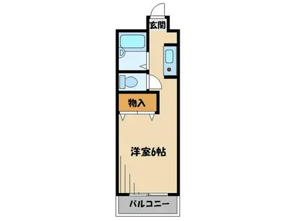 シャルマン草加駅前(1K/3階)の間取り写真