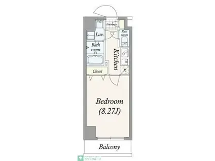 GRAN PASEO 谷在家(1K/5階)の間取り写真