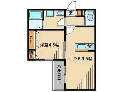 MAISON YOSHI(1LDK/3階)の間取り写真