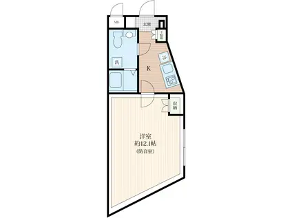 防音マンションスカイラシクラス小岩(1K/3階)の間取り写真