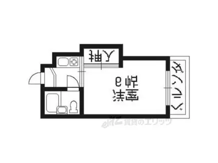 アルページュ桃山(1K/3階)の間取り写真