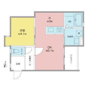 VILLA桜山(1LDK/1階)の間取り写真
