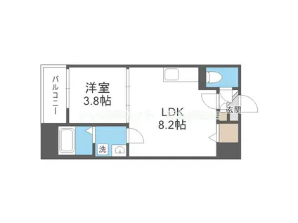 MAXIV CITY大阪吹田(1LDK/1階)の間取り写真