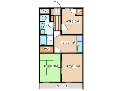 レジデンス21(3DK/3階)の間取り写真