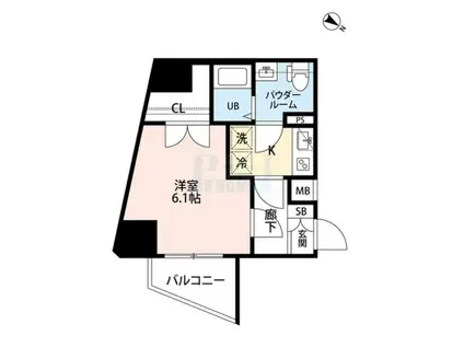 プレール・ドゥーク西巣鴨(1K/9階)の間取り写真