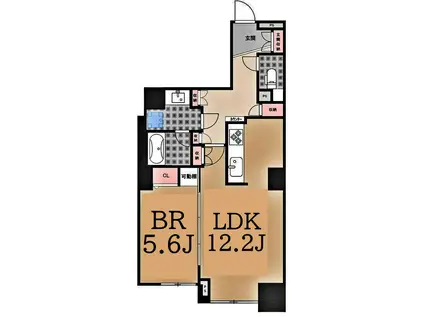 アマックス横浜(1LDK/8階)の間取り写真