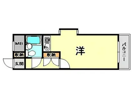 メゾンエルヴェ(ワンルーム/2階)の間取り写真