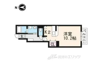 デフィそのべ(ワンルーム/1階)の間取り写真