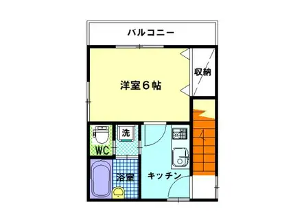 サカモトハイツ(1K/2階)の間取り写真