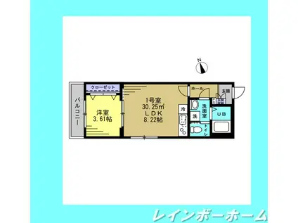 BH新松戸I(1LDK/1階)の間取り写真