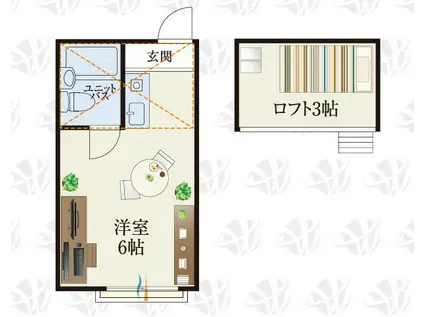 BCASA坂戸IXRE-BORN(ワンルーム/1階)の間取り写真