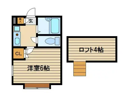 ブレアコートひばりが丘(1K/2階)の間取り写真