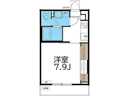 リブリ・HIYOSHI(1K/3階)の間取り写真