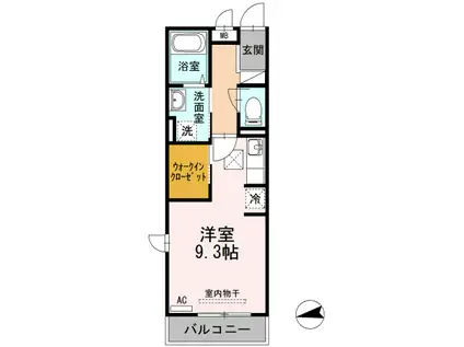 メゾンエトワール雲雀町 206(ワンルーム/2階)の間取り写真