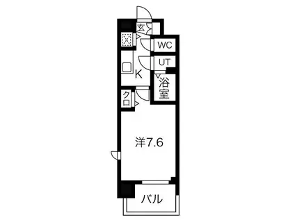プレサンス久屋大通公園エアリー(1K/10階)の間取り写真