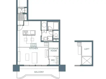 パークハイツ桜城(ワンルーム/5階)の間取り写真