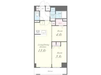 JPT RESIDENCE(2LDK/11階)の間取り写真