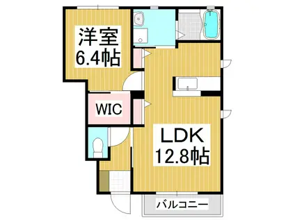 アネックスコートII B(1LDK/1階)の間取り写真