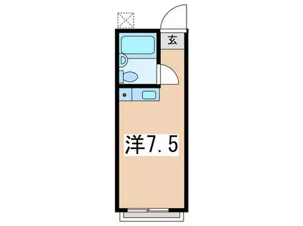 華守ハイツ(ワンルーム/2階)の間取り写真