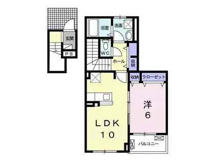 I・VILLAGE大手町 A(1LDK/2階)の間取り写真