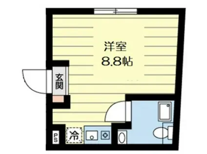フーゴ四谷(ワンルーム/1階)の間取り写真