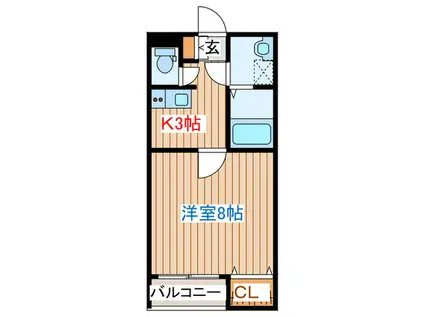 AZUL塩釜(1K/2階)の間取り写真