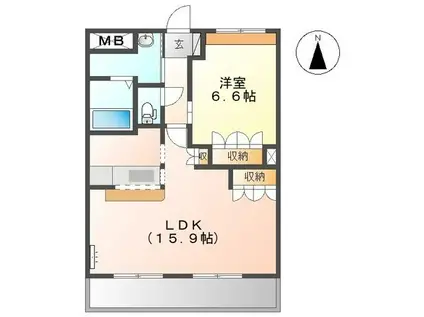 プリマベーラBH・II(1LDK/2階)の間取り写真