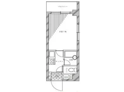 北堀江かがせ(1K/4階)の間取り写真