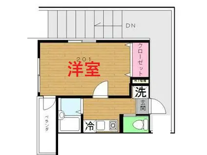 AP・TANAKA(1K/2階)の間取り写真