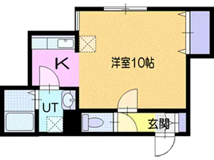 ラグドール(1K/1階)の間取り写真