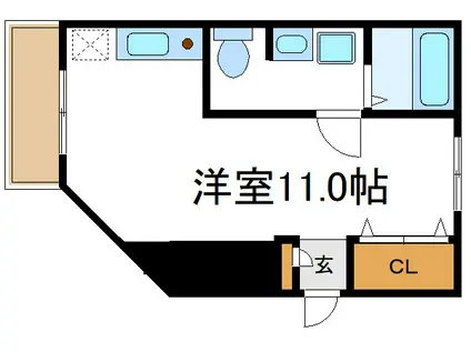 ペガサスビル(ワンルーム/3階)の間取り写真